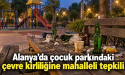 Alanya’da çocuk parkındaki çevre kirliliğine mahalleli tepkili