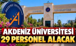 Akdeniz Üniversitesi 29 personel alacak