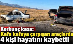 Korkunç kaza: Kafa kafaya çarpışan araçlarda 4 kişi hayatını kaybetti