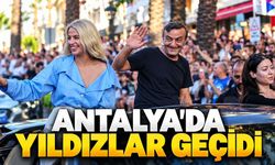 Antalya'da Altın Portakal kortejinde ünlü sanatçılara yoğun ilgi