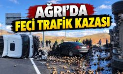 Ağrı'da pancar yüklü tır otomobille çarpıştı: 4 ölü
