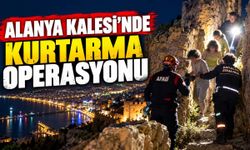 Alanya Kalesi'nde mahsur kalan 3 turist kurtarıldı