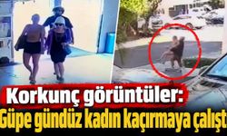 Korkunç görüntüler: Güpe gündüz kadın kaçırmaya çalıştı