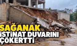Serik'te sağanak istinat duvarını çökertti