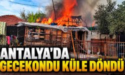 Antalya Kepez'de gecekondu yangını: Anne ve iki çocuğu son anda kurtuldu
