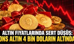 Altın fiyatlarında sert düşüş: Ons altın 4 bin doların altında