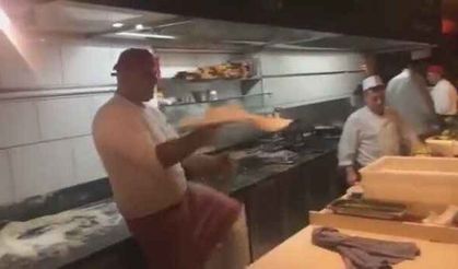 Pizza ustasından dudak uçuklatan show