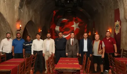 Kaymakam Öztürk Alanya'da Tarihi Alarahan’da incelemelerde bulundu