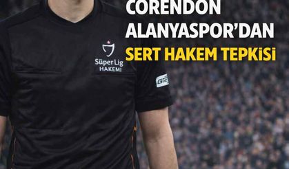 Corendon Alanyaspor’dan sert hakem tepkisi