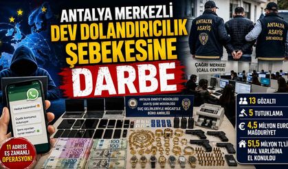 Antalya merkezli dev dolandırıcılık şebekesine darbe