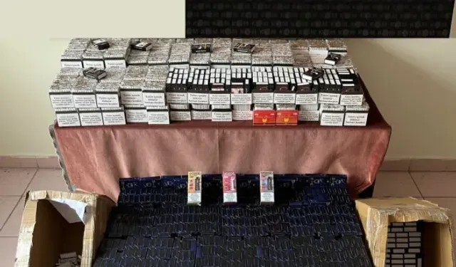 Kastamonu'da 61 bin 100 adet makaron ele geçirildi 