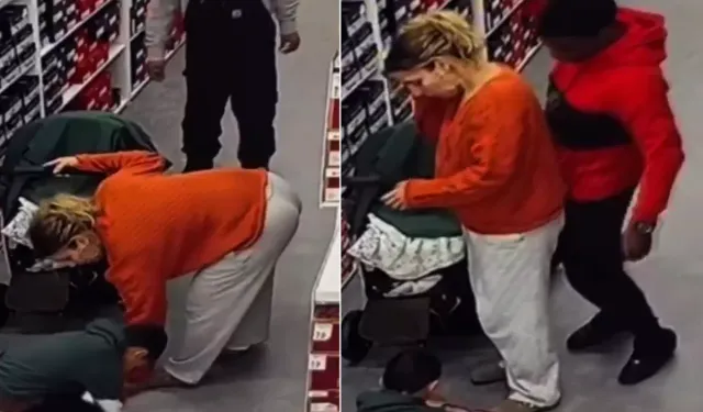 Çocuklu kadına markette iğrenç hareket kamerada