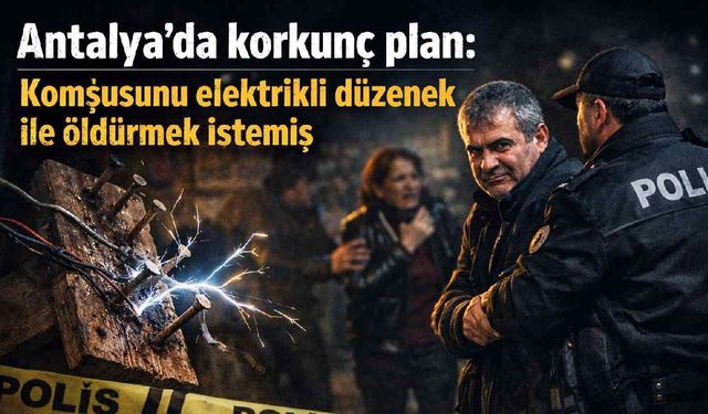 Antalya'da korkunç plan: Komşusunu elektrikli düzenek ile öldürmek istemiş