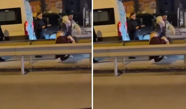 Trafiğin ortasında tartışma kavgaya döndü: Acımasızca darp ettiler!