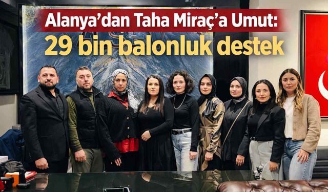 Alanya’dan Taha Miraç’a Umut: 29 bin balonluk destek