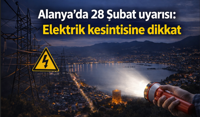 Alanya’da 28 Şubat uyarısı: Elektrik kesintisine dikkat