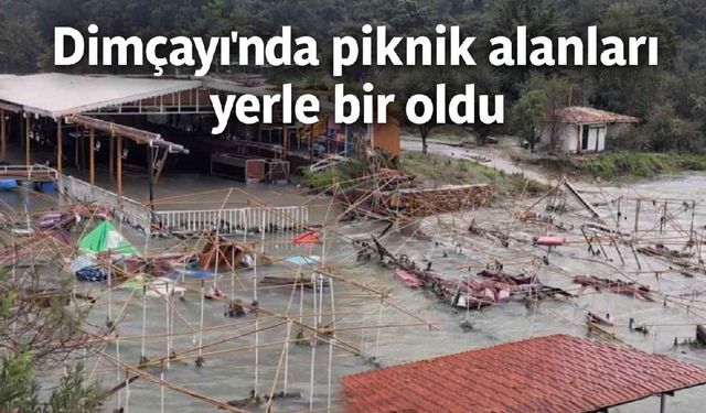 Dim Çayı'nda piknik alanları yerle bir oldu