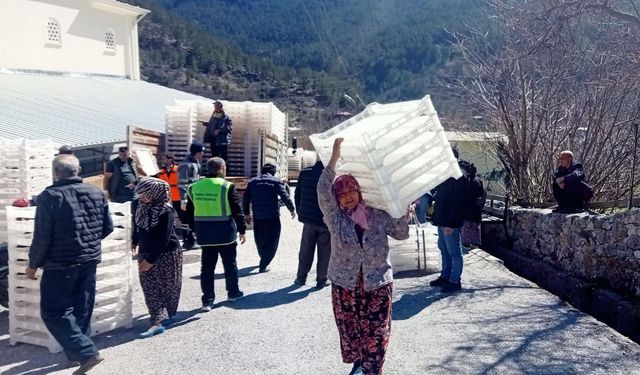 Üreticilere ipekböceği besleme tablası desteği