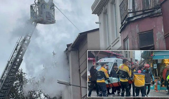 Fatih'te yangın alarmı: 1 ölü, 2'si ağır 5 yaralı