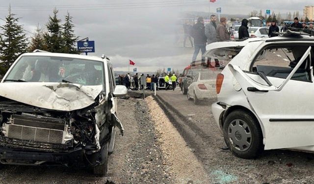 Kaygan yol dehşeti: zincirleme kazada 2 ölü, 7 yaralı