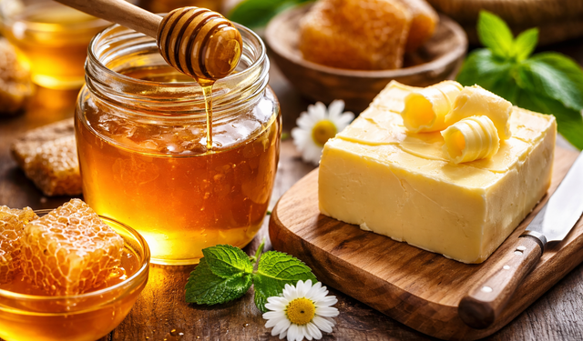 Kahvaltı sofralarının vazgeçilmezlerinden bal ve tereyağına dikkat