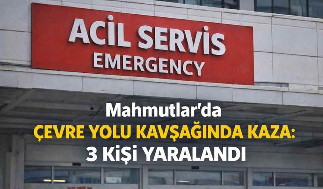 Mahmutlar’da çevre yolu kavşağında kaza: 3 kişi yaralandı