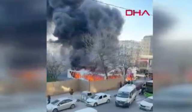 İftar çadırında yangın