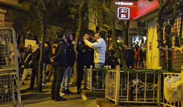 Ünlü oyuncu Ufuk Bayraktar ile yürüyüş düzenleyen kadınlar arasında gerginlik