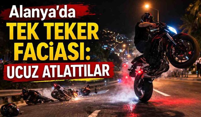 Alanya'da tek teker faciası: Ucuz atlattılar