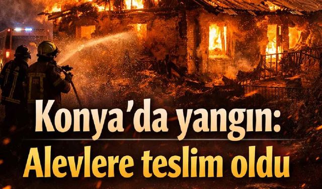 Konya'da yangın: Alevlere teslim oldu