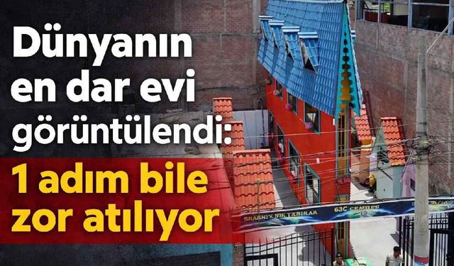 Dünyanın en dar evi görüntülendi: Uzanarak yatmak imkansız