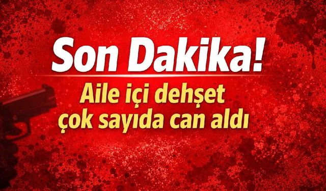 Son Dakika! Aile içi dehşet çok sayıda can aldı