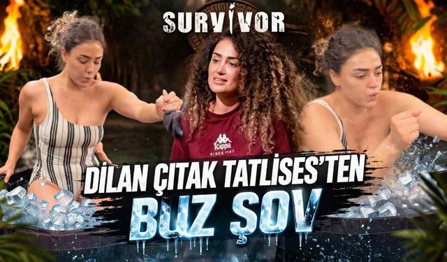 Survivor Dilan Çıtak Tatlıses'ten bikinili buz şov