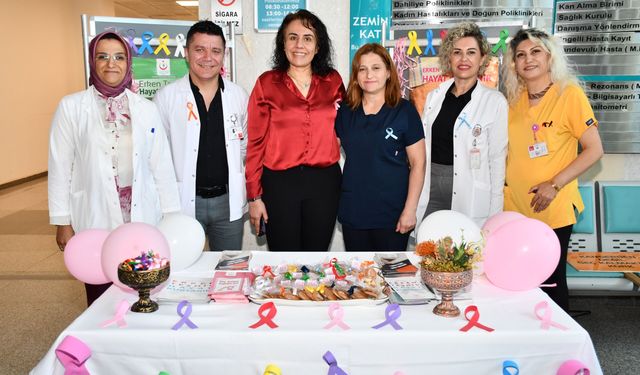 Alanya Eğitim Araştırma Hastanesi’nden kanser haftasında farkındalık standı