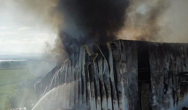 Manavgat'ta cips fabrikası yangında kullanılamaz hale geldi