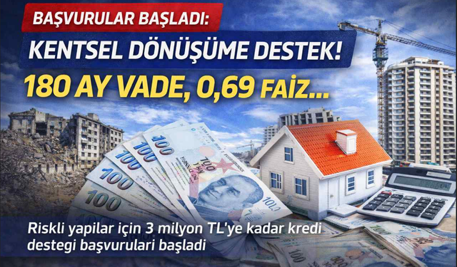 Kentsel dönüşüme dev destek: 180 ay vade, faiz yüzde 0,69’dan başlıyor