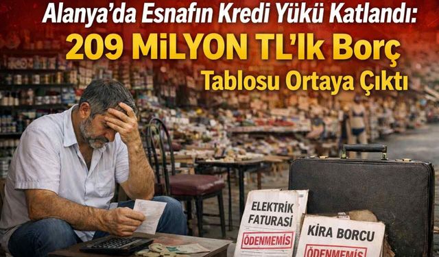 Alanya’da esnafın kredi yükü katlandı: 209 Milyon TL’lik borç tablosu ortaya çıktı