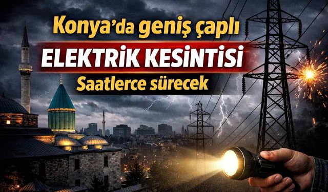 Konya'da geniş çaplı elektrik kesintisi: Saatlerce sürecek - Konya Haberleri