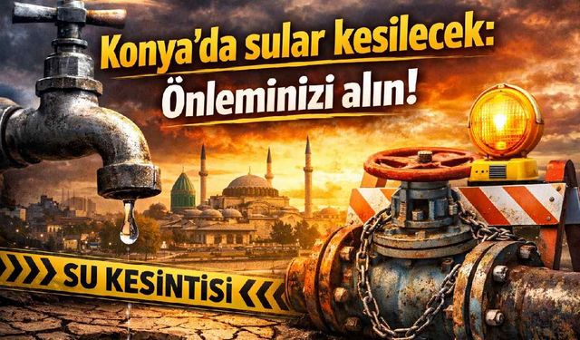 Konya'da sular kesilecek: Önleminizi alın! - Konya Haberleri