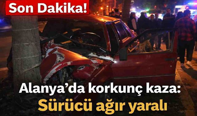 Son Dakika! Alanya'da korkunç kaza: Sürücü ağır yaralı