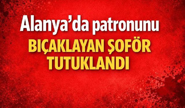 Alanya'da patronunu bıçaklayan şoför tutuklandı