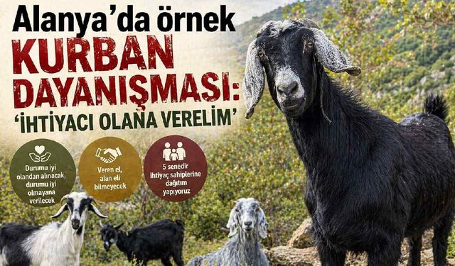 Alanya'da örnek kurban dayanışması: 'İhtiyacı olana verelim'