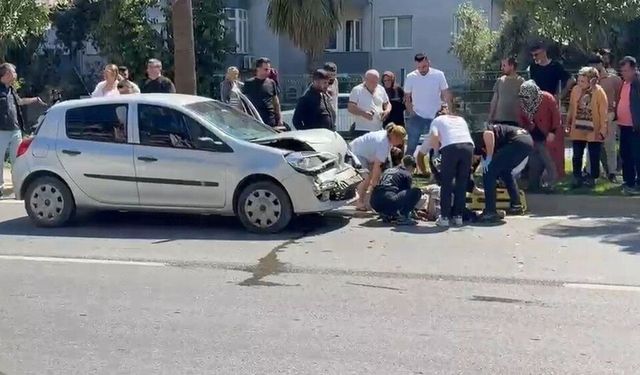 Alanya Çevreyolu'nda zincirleme kaza: Yaşlı kadın yaralandı