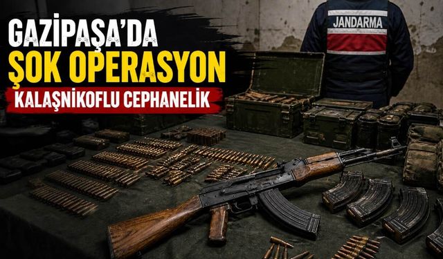 Son dakika - Gazipaşa'da Kalaşnikoflu cephanelik ele geçirildi