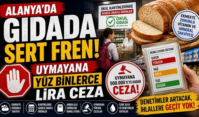Alanya’da gıdada sert fren: Uymayana yüz binlerce lira ceza