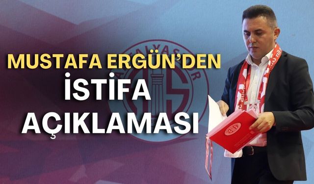 Antalyaspor'da Mustafa Ergün şartlı istifa sinyali verdi