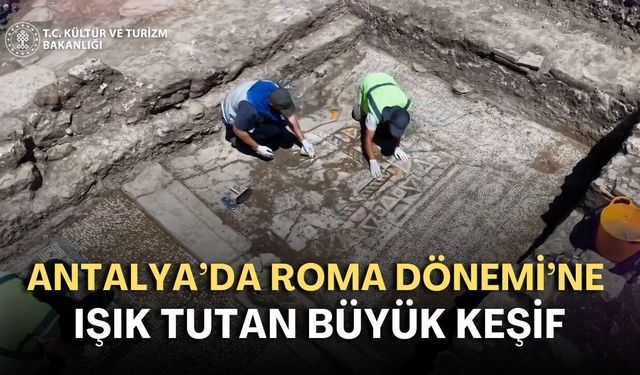 Serik'te Roma dönemine ait Genç Eurymedon mozaiği bulundu
