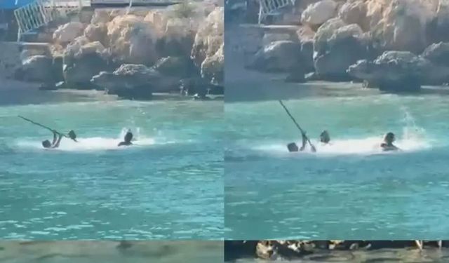 Silifke'de denizin ortasında kavga edenler tutuklandı