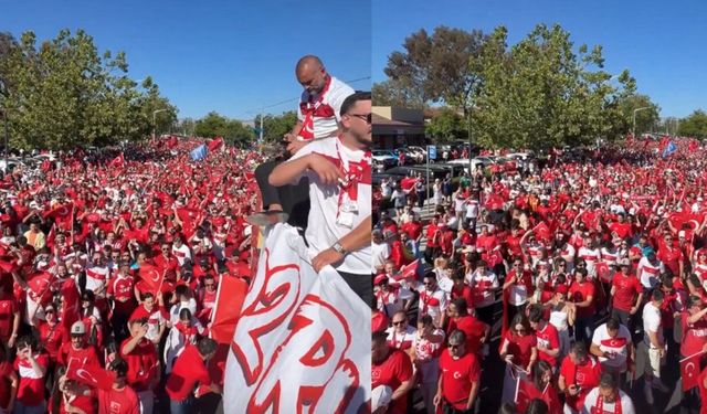 Türk taraftarlar San Francisco'da İzmir Marşı ile yürüdü
