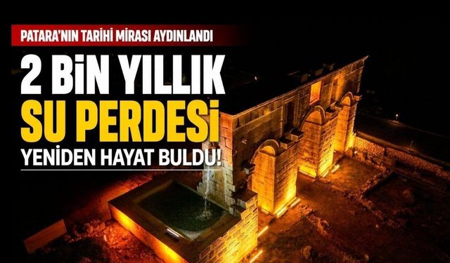 Antalya Patara'da 2 bin yıllık su perdesi yeniden çalıştı